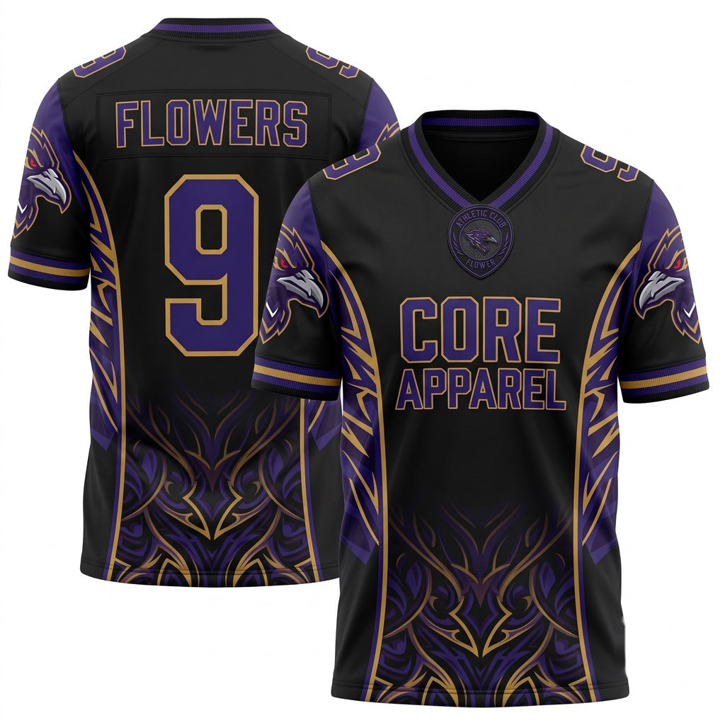 Unisex Stitched Football Fan Jersey - Breathable Lightweight Game Day Athletic Mesh