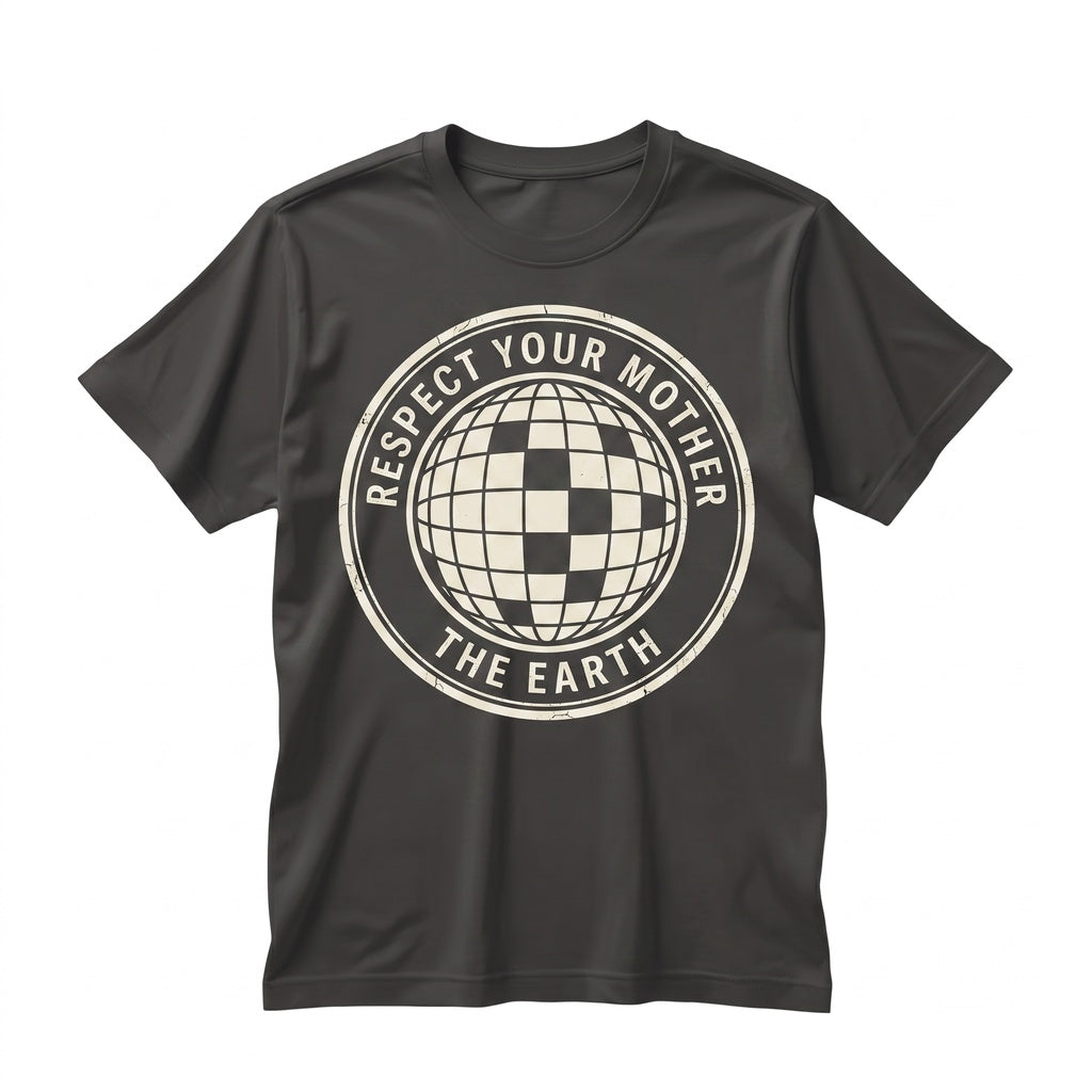 Respect Your Mother Earth Day Retro Disco Ball Groovy Nature Gift Unisex TShirt