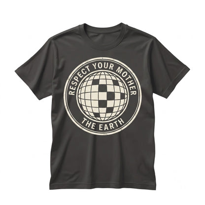 Respect Your Mother Earth Day Retro Disco Ball Groovy Nature Gift Unisex TShirt