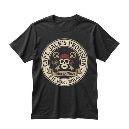 Vintage Captain Jack Sparrow Retro Caribbean Buccaneer Yo Ho A Pirates Life For Me Graphic Johnny Depp Unisex TShirt