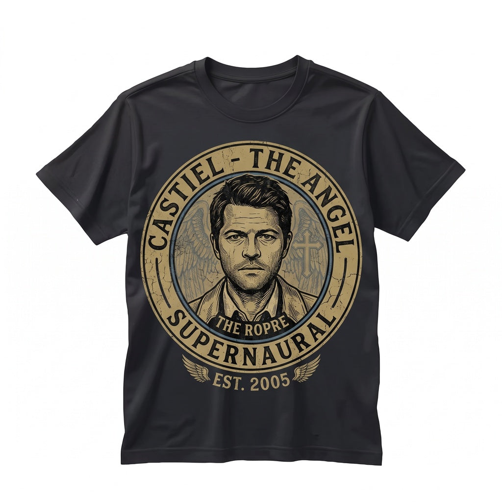 Castiel Vintage Angel Graphic Retro 90s Fan Apparel Gift for Men Women Unisex TShirt