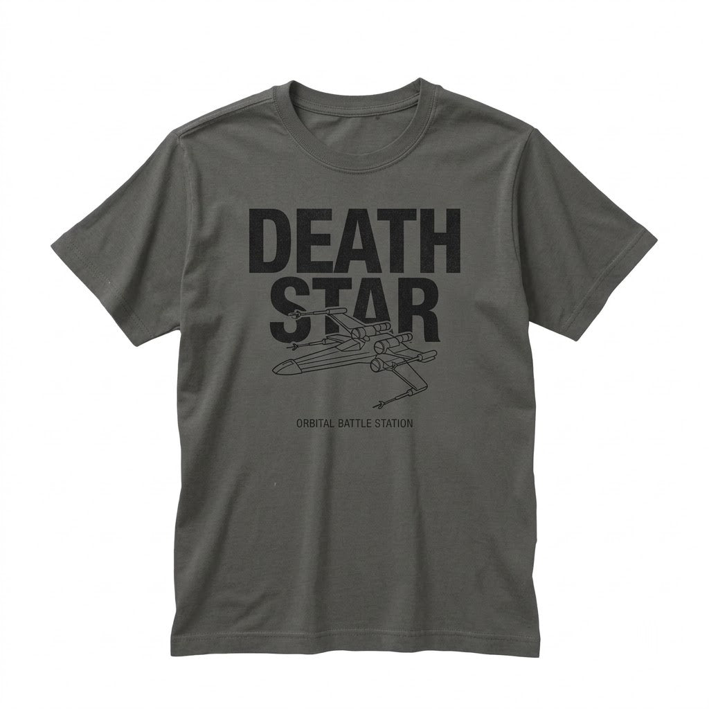 Vintage 1977 Sci-Fi Space Station Graphic Top, Retro Galactic Empire Movie Theme Park Apparel, Unisex TShirt