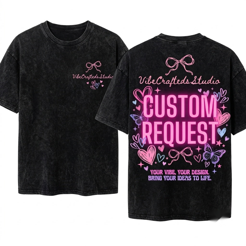 Customized Handpainted Personalized Graphic Art Name Request Business Crafting Unisex Wash T-Shirt