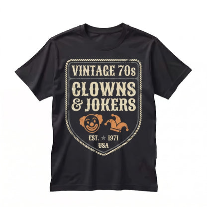 Funny Clowns To The Right Jokers Left Stuck In Middle Retro Novelty Graphic Apparel Unisex TShirt