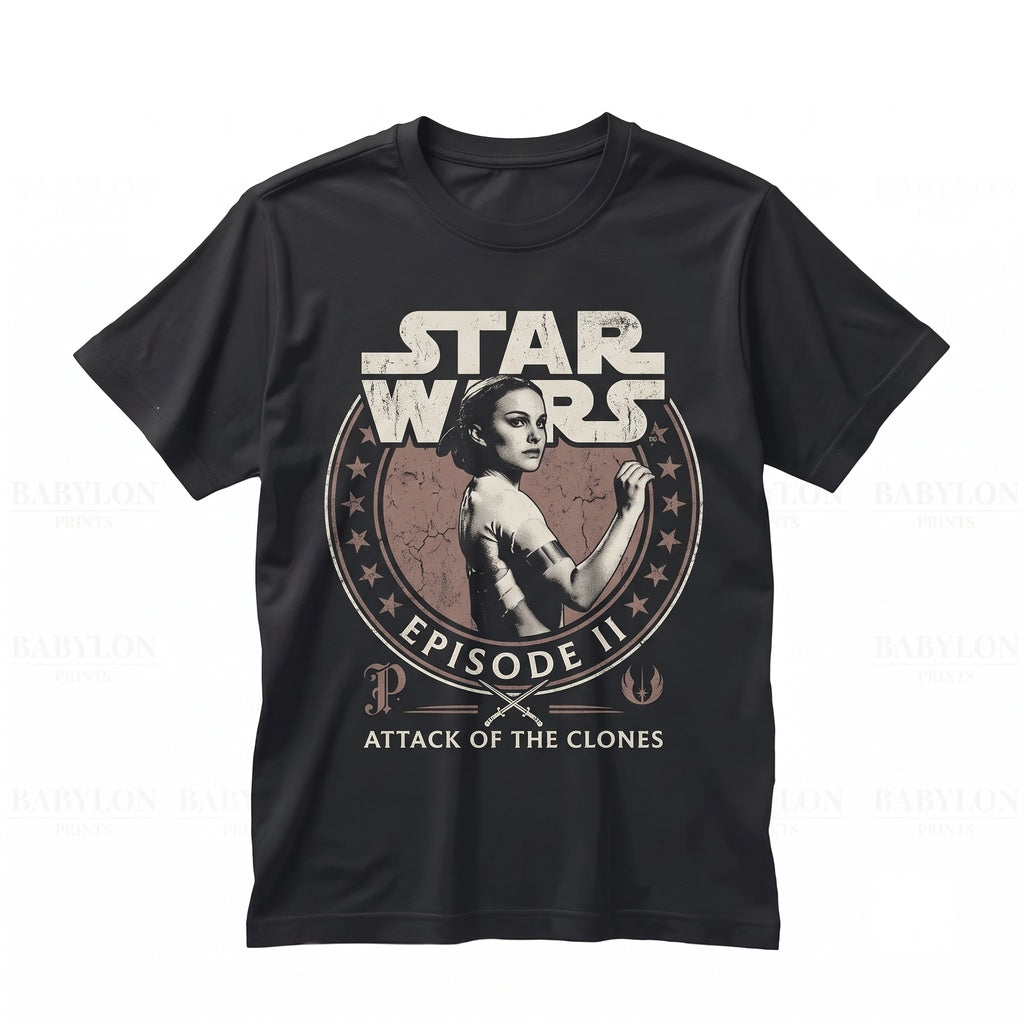 Vintage Padme Amidala Graphic Top, Sci-Fi Galactic Queen Theme Park Vacation Trip Gift, Unisex TShirt