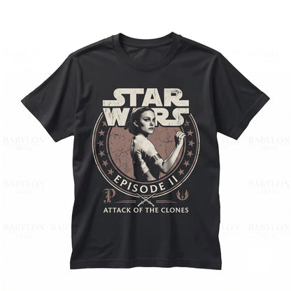 Vintage Padme Amidala Graphic Top, Sci-Fi Galactic Queen Theme Park Vacation Trip Gift, Unisex TShirt