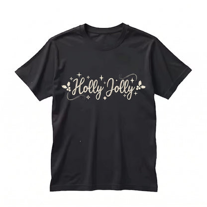 Holly Jolly Christmas Retro Vintage Holiday Festive Winter Graphic Apparel Unisex TShirt