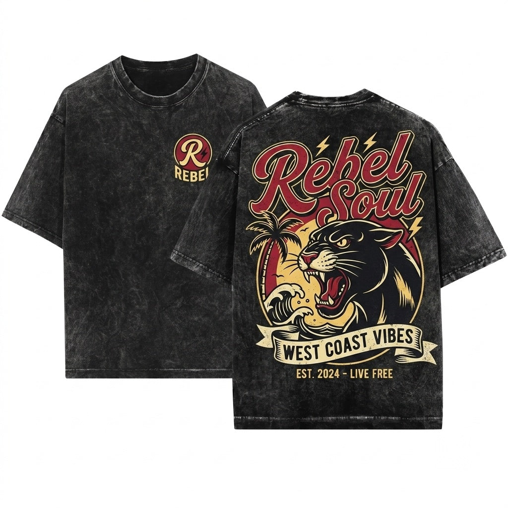 Rebel Punk Rock Retro Vintage Rebellious Rock N Roll Mom Graphic Unisex Wash T-Shirt