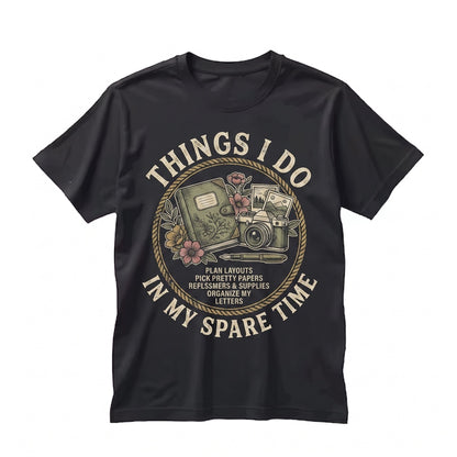 Scrapbooking Things I Do In My Spare Time Purple Graphic Unisex TShirt