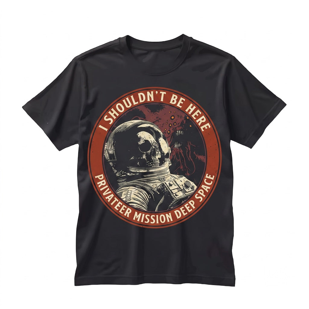I Shouldnt Be Here Funny Astronaut Space Graphic Vintage Unisex TShirt