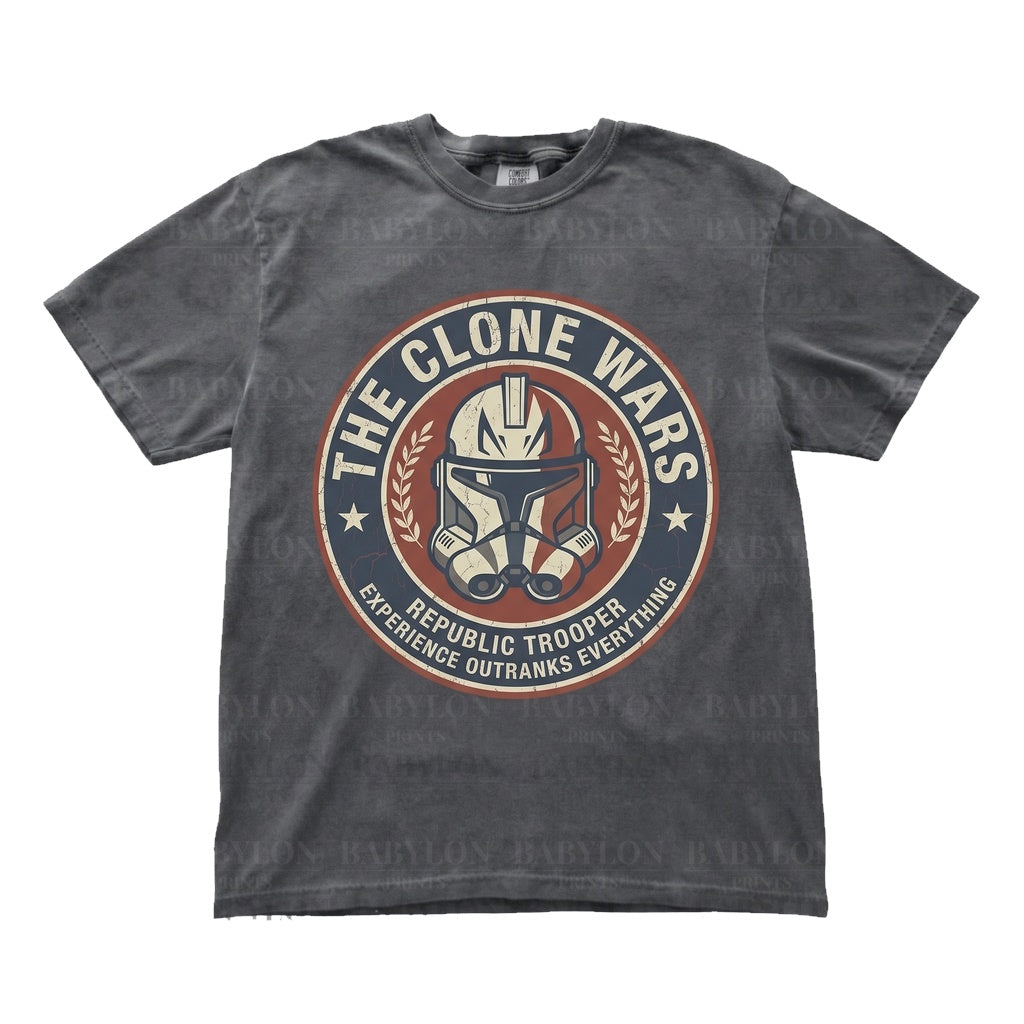 Vintage Captain Rex Graphic 501st Legion Clone Trooper Commander Sci-Fi Fan Apparel Unisex TShirt