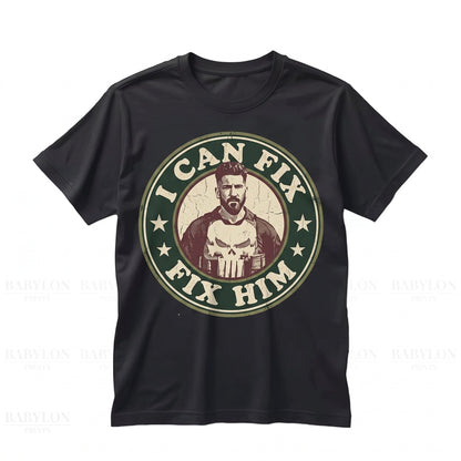 Vintage Frank Castle I Can Fix Him Funny Antihero Graphic Comic Meme Gift Unisex TShirt