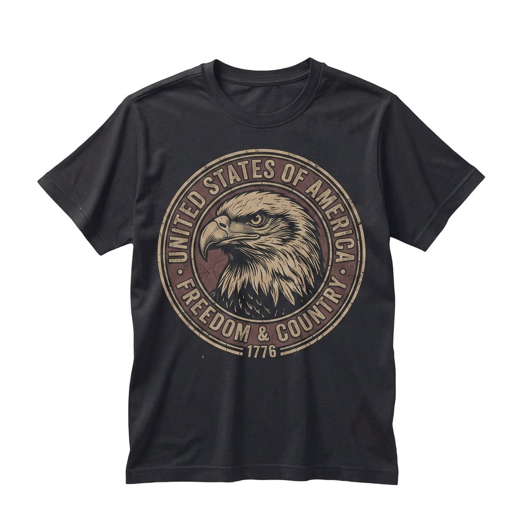 Semiquincentennial 1776-2026 Patriotic Vintage Bald Eagle American 4th of July Graphic Unisex TShirt