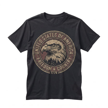 Semiquincentennial 1776-2026 Patriotic Vintage Bald Eagle American 4th of July Graphic Unisex TShirt