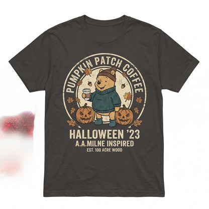 Vintage Cute Honey Bear Coffee Long Sleeve Cozy Fall Autumn Graphic Apparel Unisex TShirt