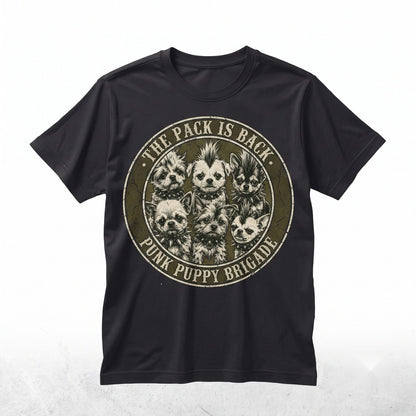 Funny Vintage Punk Rock Dog Mohawk Puppy Graphic Gothic Pet Lover Gift Apparel Unisex TShirt
