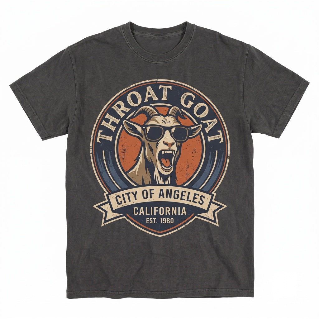 Funny Throat Goat Animal Pun Graphic Zoo Visit Apparel Unisex TShirt