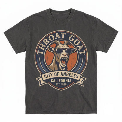 Funny Throat Goat Animal Pun Graphic Zoo Visit Apparel Unisex TShirt