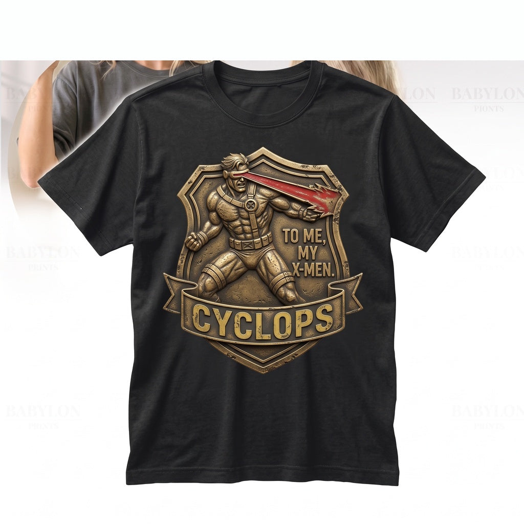 Vintage Cyclops Scott Summers 90s Optic Blast Front Back Double Sided Retro Graphic Unisex TShirt