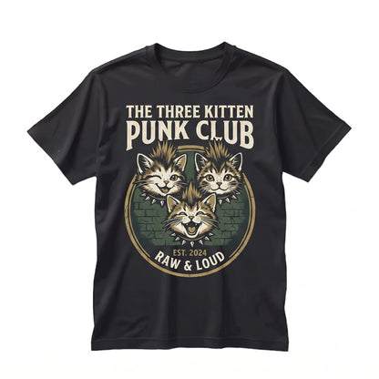 Punk Rock Heavy Metal Mohawk Cat Lover Alternative Edgy Kitten Graphic Unisex TShirt