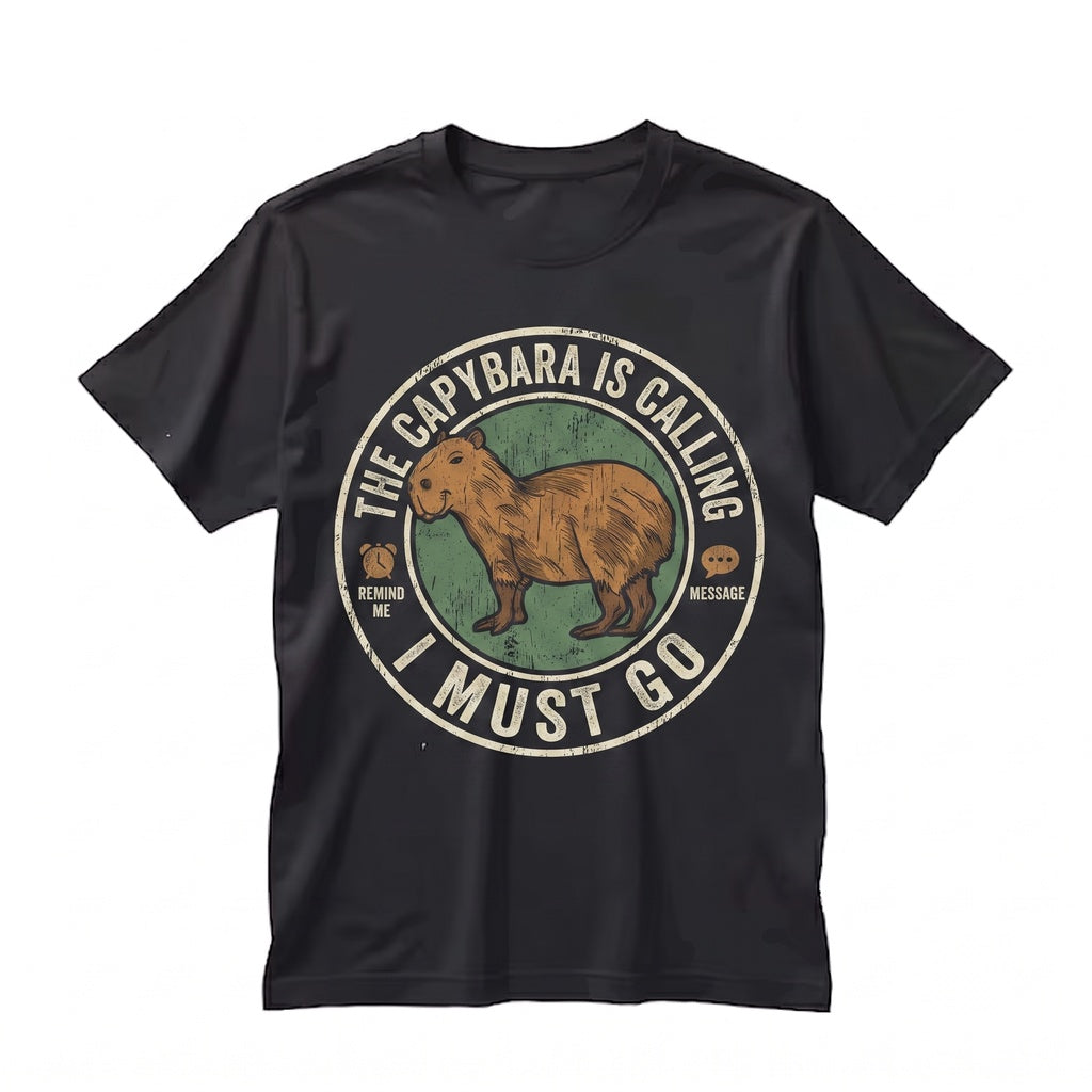 Capybara Calling I Must Go Lovers Gift, Largest Rodent Cavy Boys Girls Costume, Funny Animal Zoo Fans Pet Owner Present Unisex