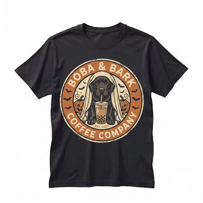 Black Labrador Halloween Ghost Boba Cute Spooky Dog Lover Pet Gift Unisex TShirt