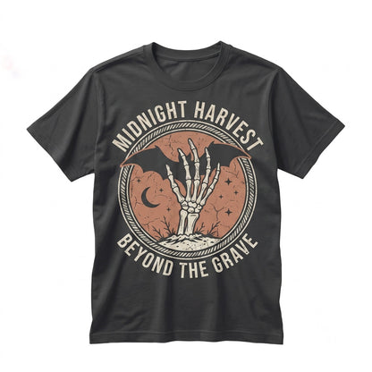 Classic Gothic Skeleton Bat Graphic Haunted Halloween Holiday Gift Unisex TShirt