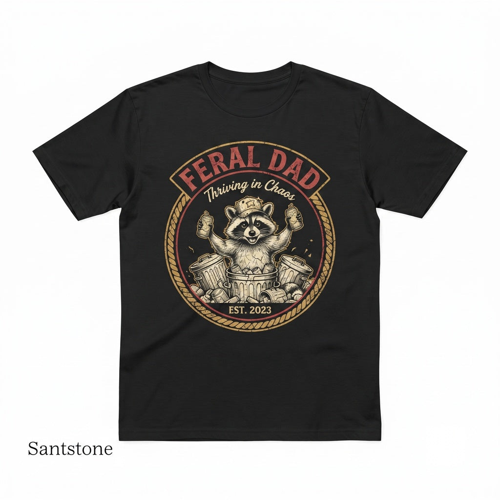 Funny Dad Feral Club Raccoon Fathers Day Gift Birthday Men Unisex TShirt