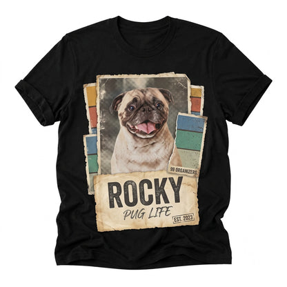 Personalized Pet Photo Portrait Retro Dog Cat Lover Gift Unisex TShirt