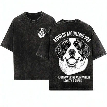 Saint Bernard Pet Dog Breed Animal Lover Crewneck Unisex Wash T-Shirt