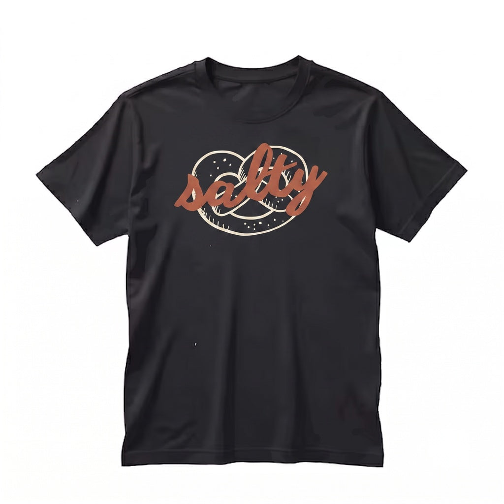 Salty Pretzel Graphic Foodie Snack Short Sleeve Cotton Top Unisex TShirt