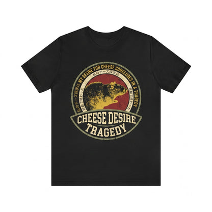 My Quest For Cheese Concludes In A Tragedy Funny Vintage Japanese Graphic Novelty Tank Top Humor Rodent Unisex TShirt