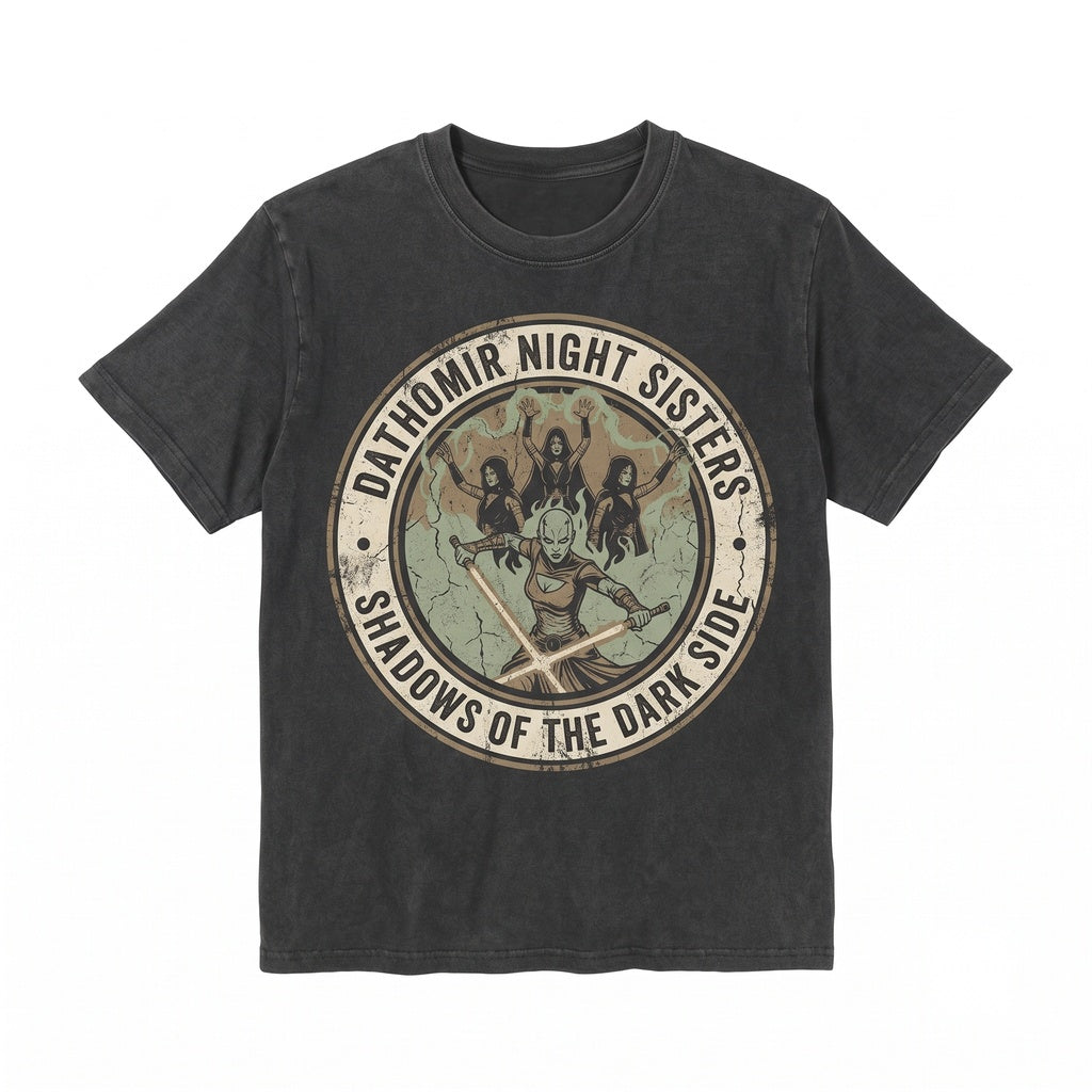Oversized Asajj Ventress Graphic Apparel Vintage Nightsister Dathomir Dark Side Sci-Fi Unisex TShirt