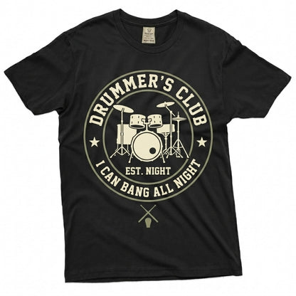 Bang All Night Funny Drummer Dad Fathers Day Percussion Musician Gift for Husband Unisex TShirt