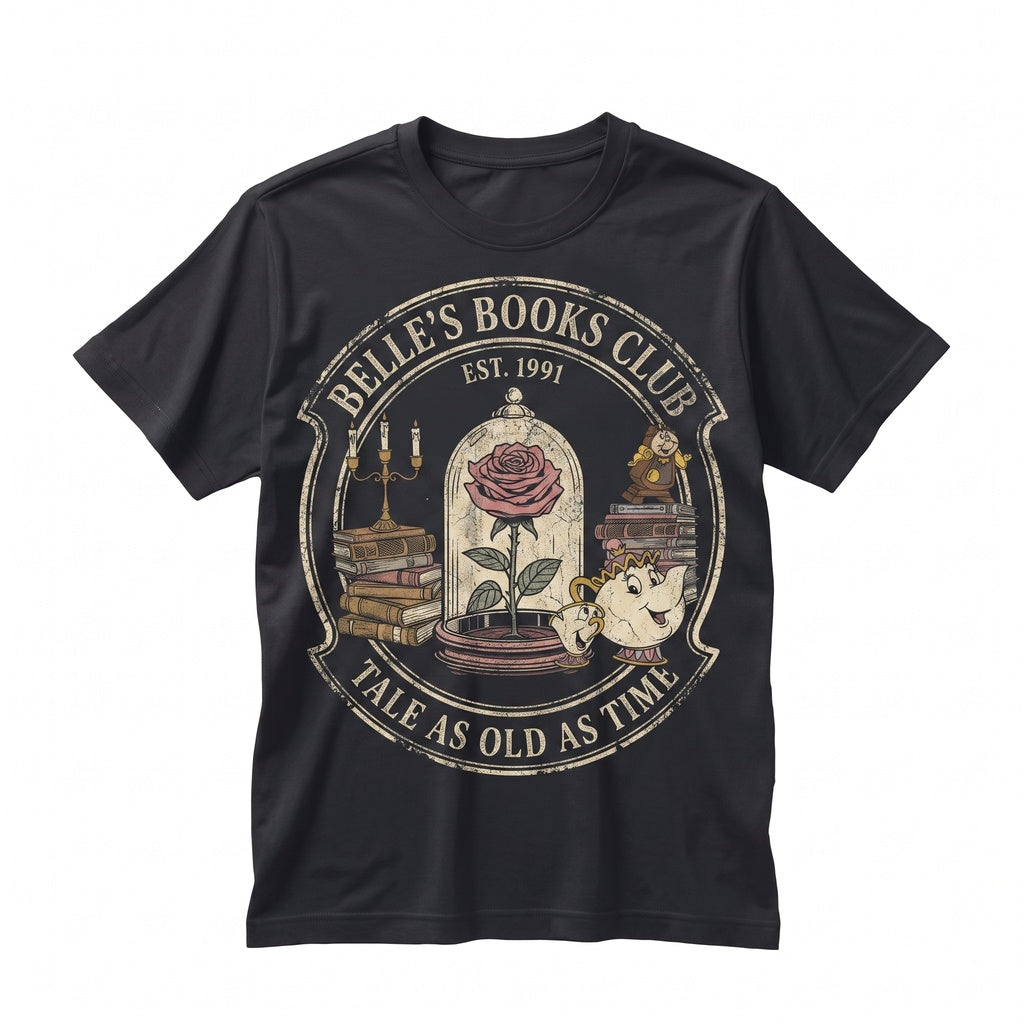 Vintage Fairytale Princess Book Club Cafe Reader Storybook Aesthetic Graphic Unisex TShirt