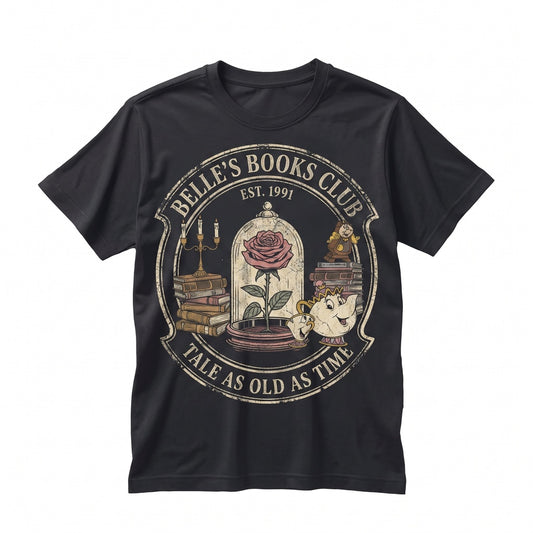 Vintage Fairytale Princess Book Club Cafe Reader Storybook Aesthetic Graphic Unisex TShirt
