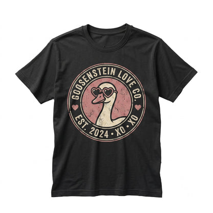 Cute Pink Coquette Valentine Day Heart Goose Duck Romantic Gift Unisex TShirt