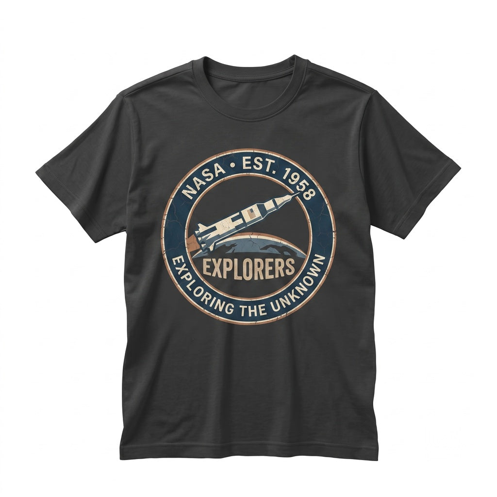 Vintage Space Agency Graphic Retro Astronomy Streetwear Unisex TShirt