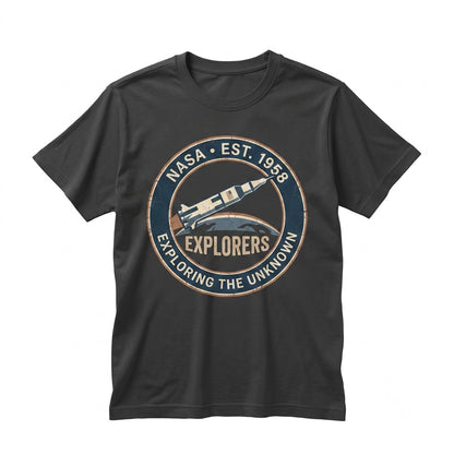 Vintage Space Agency Graphic Retro Astronomy Streetwear Unisex TShirt