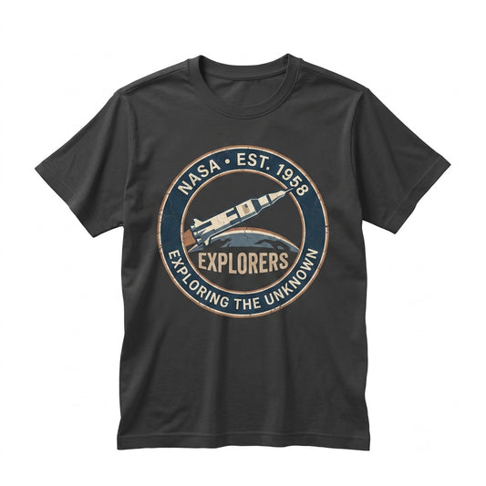 Vintage Space Agency Graphic Retro Astronomy Streetwear Unisex TShirt