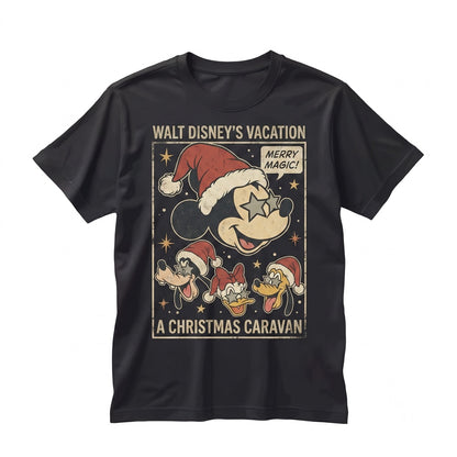 Cartoon Mouse Holiday Winter Wonderland Family Vacation Santa Theme Park Unisex TShirt