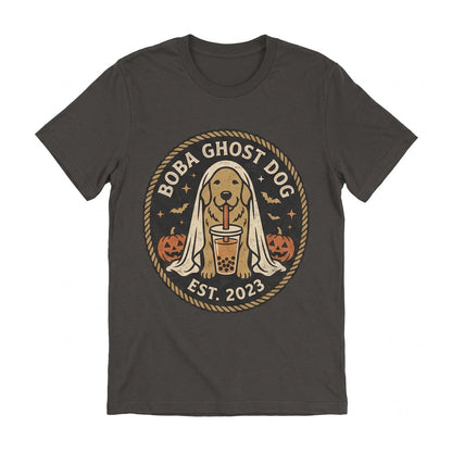 Golden Retriever Halloween Ghost Boba Cute Spooky Dog Lover Gift Unisex TShirt