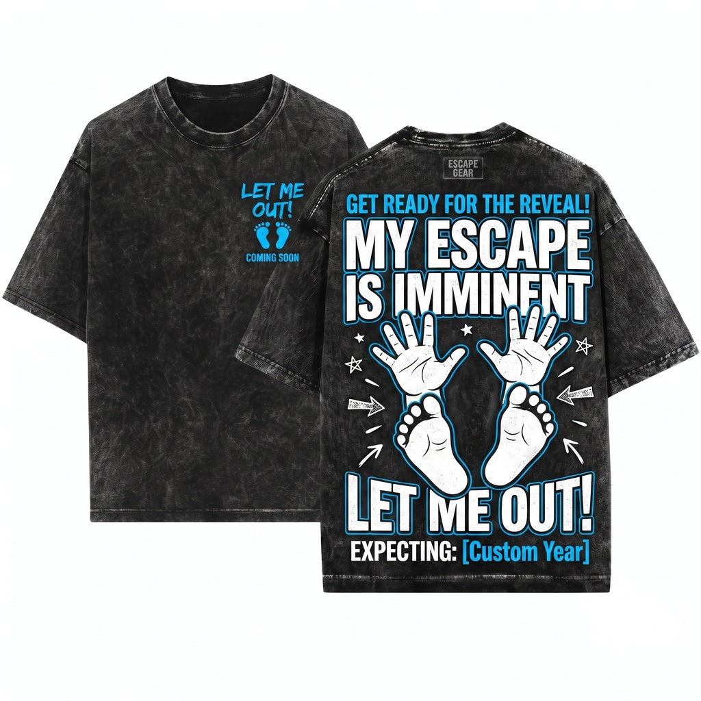 Halloween Let Me Out Fall Pregnancy Announcement Mommy Expecting Mom Gift Maternity Unisex Wash T-Shirt