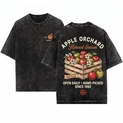 Fall Apple Orchard Harvest Season Unisex Wash T-Shirt