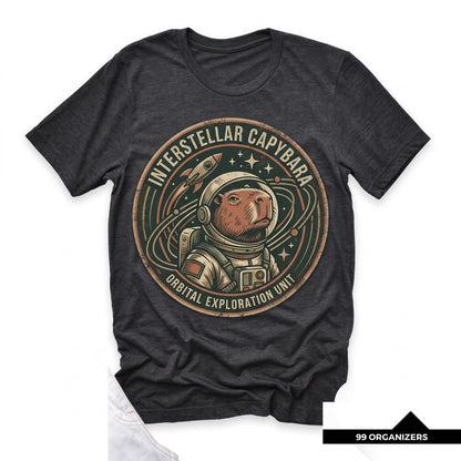 Funny Astronaut CapybSpace Capybara Astronaut Funny Animal Lover Graphic Cotton Apparel Unisex TShirt