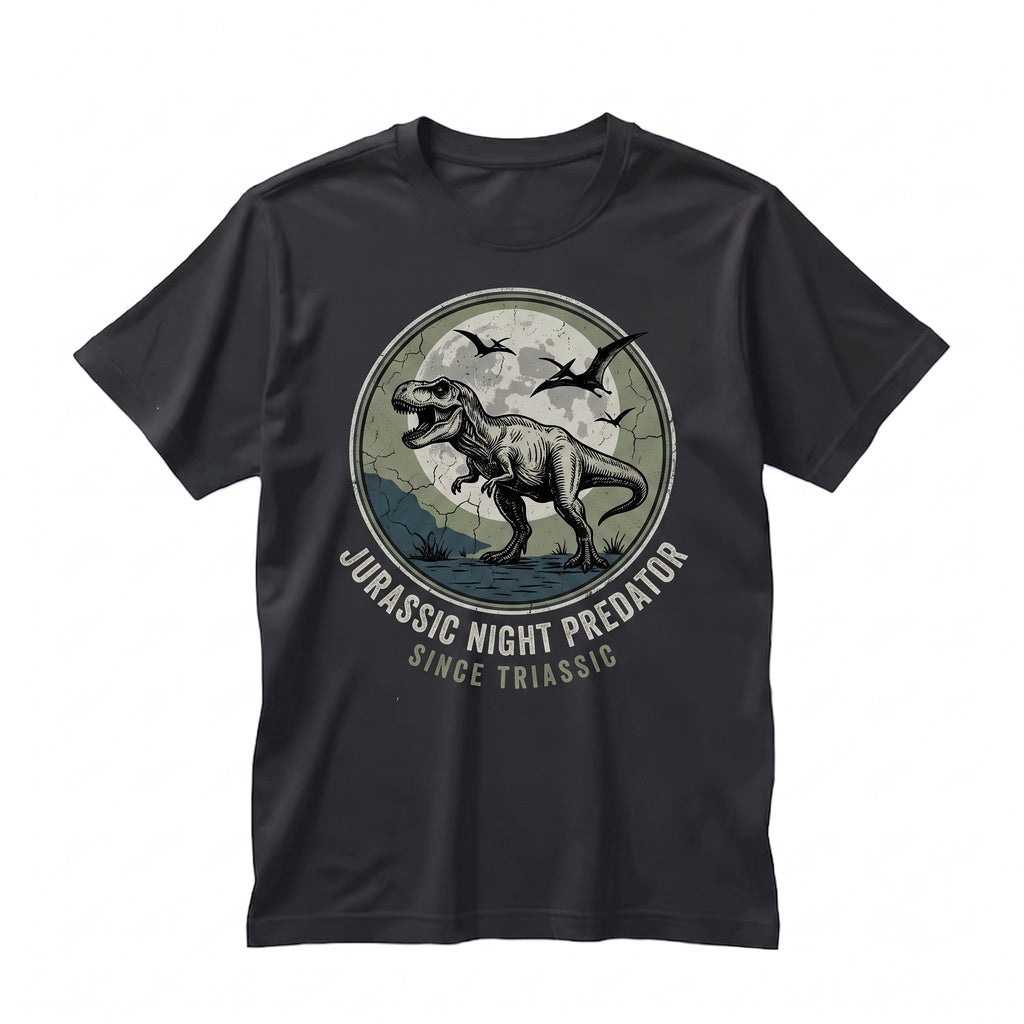 T Rex Dinosaur Moonlit Retro 90s Prehistoric Graphic Paleontology Top Unisex TShirt