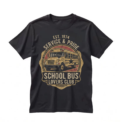 Yellow School Bus Driver Birthday Gift Graphic Transportation Vehicle Apparel Unisex TShirt