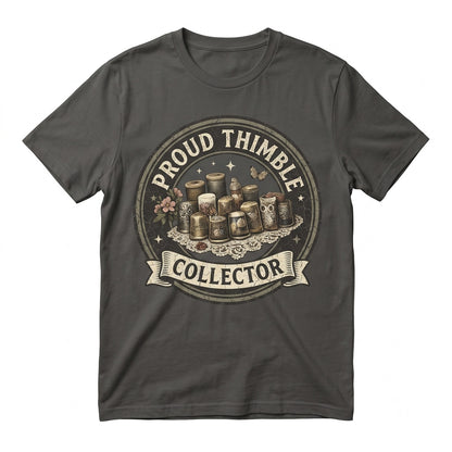 Vintage Thimble Collector Sewing Lover Whimsical Needlecraft Design Unisex TShirt
