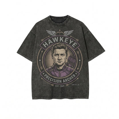 Oversized Hawkeye Clint Barton Retro Superhero Graphic Graphic Apparel Unisex TShirt
