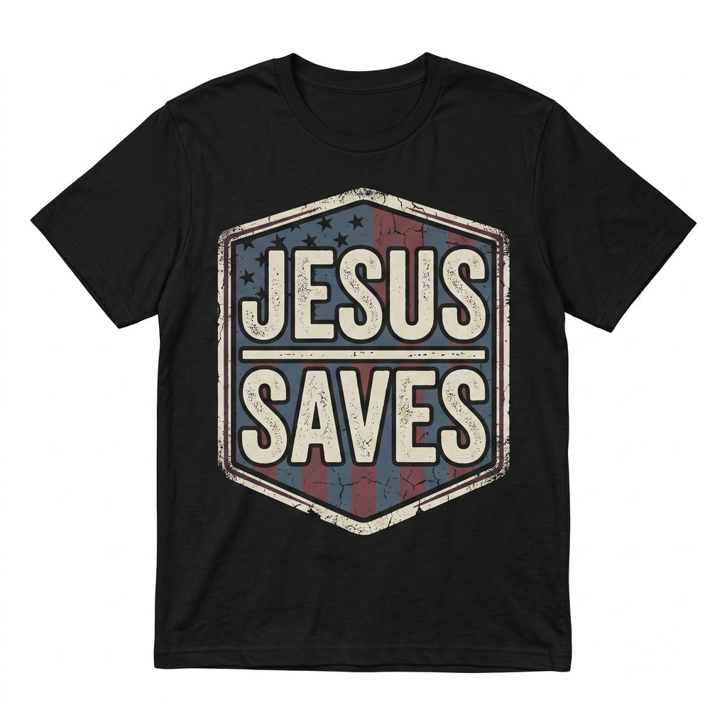 Jesus Saves Christian Patriotic USA 4th of July America 250th Independence Day Unisex TShirt